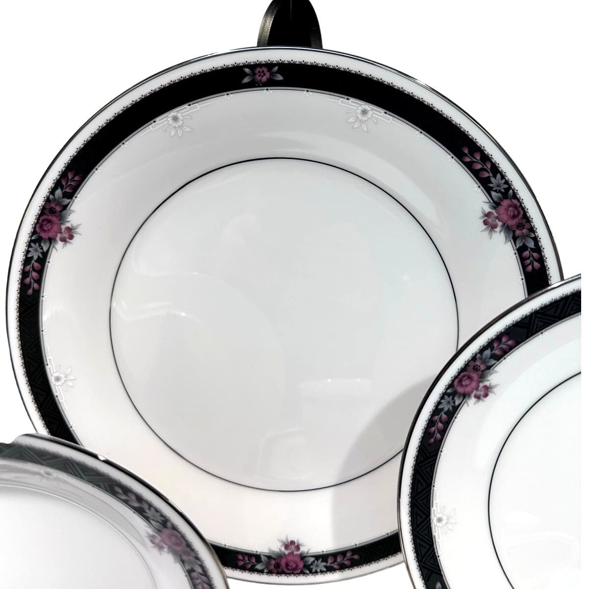 Noritake Etienne #7260 Fine Bone China Japan 5-Piece Place Setting-Excellent! - Thumbnail 3