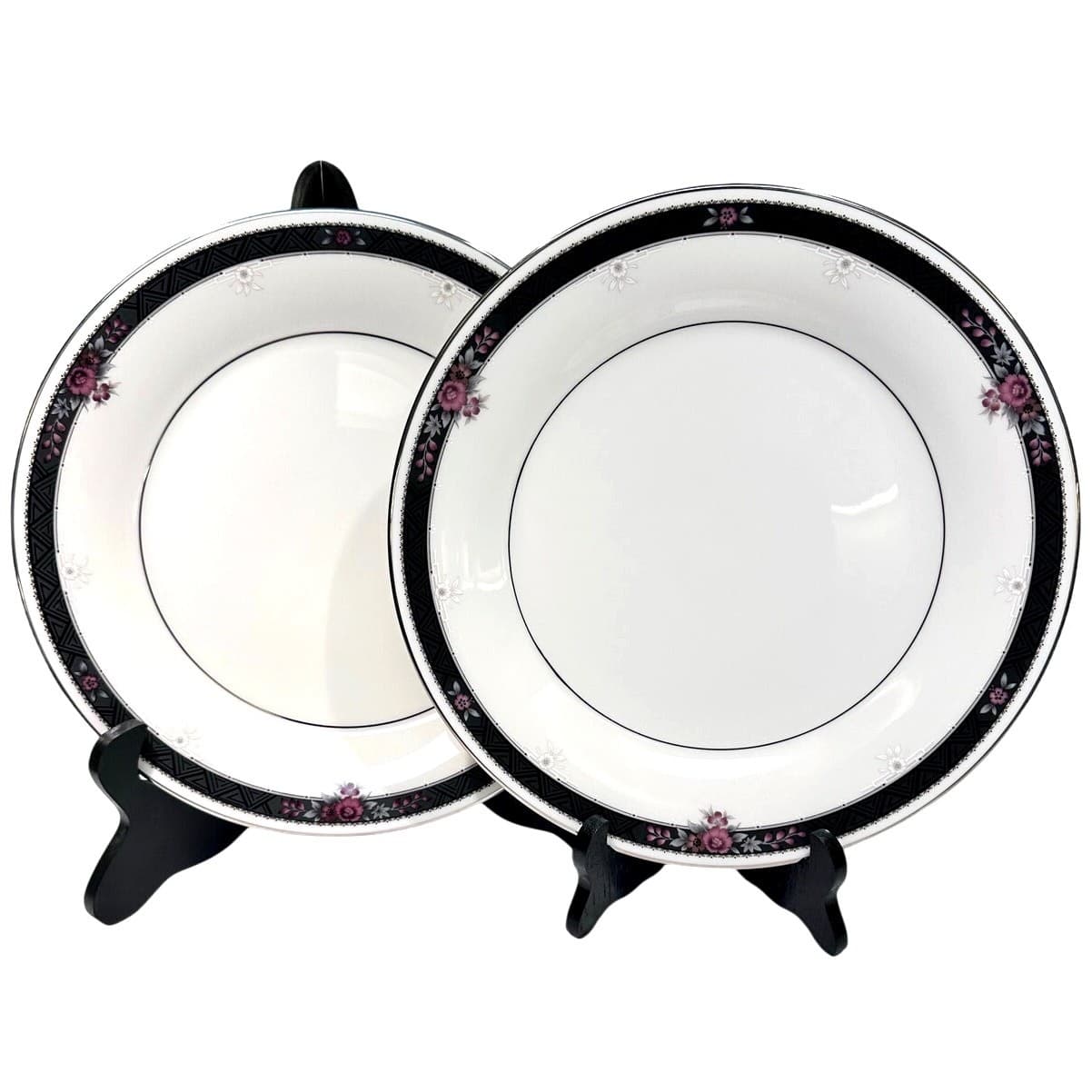 Noritake Etienne #7260 Fine China Japan Dinner Plates-Set of 2