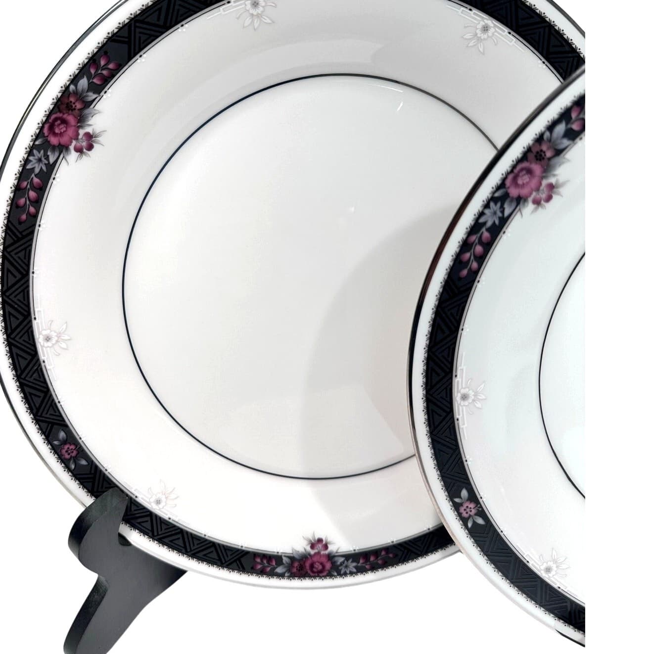 Noritake Etienne #7260 Fine China Japan Dinner Plates-Set of 2 - Thumbnail 3