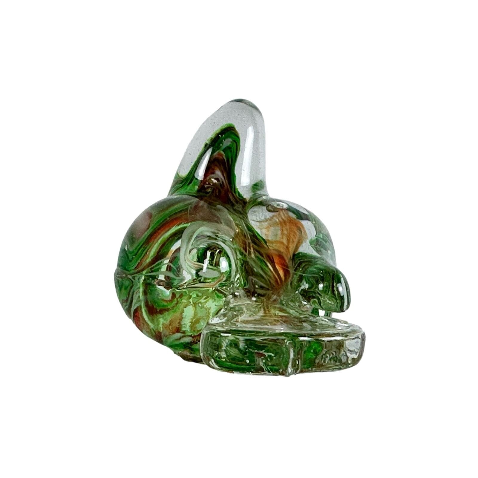Lefton Colorful and Vibrant Ribbon Art Glass Vintage Bird Paperweight-Very Nice! - Thumbnail 4