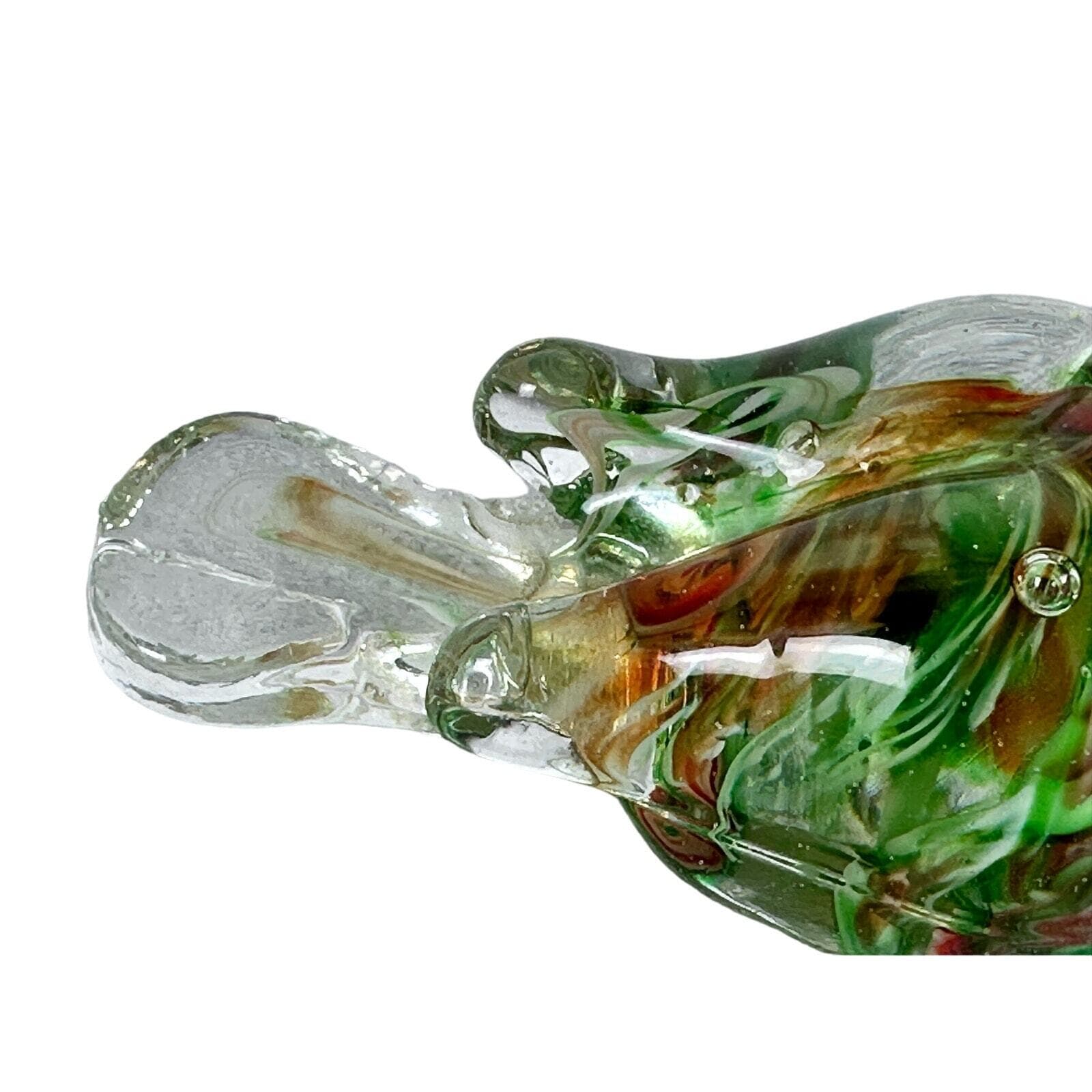 Lefton Colorful and Vibrant Ribbon Art Glass Vintage Bird Paperweight-Very Nice! - Thumbnail 7