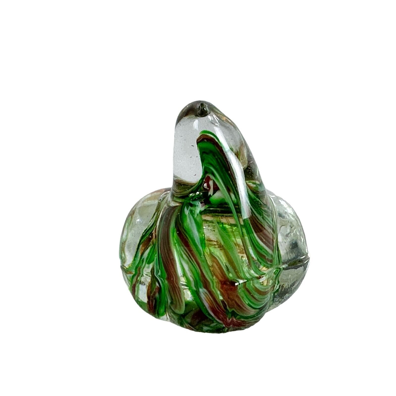 Lefton Colorful and Vibrant Ribbon Art Glass Vintage Bird Paperweight-Very Nice! - Thumbnail 2