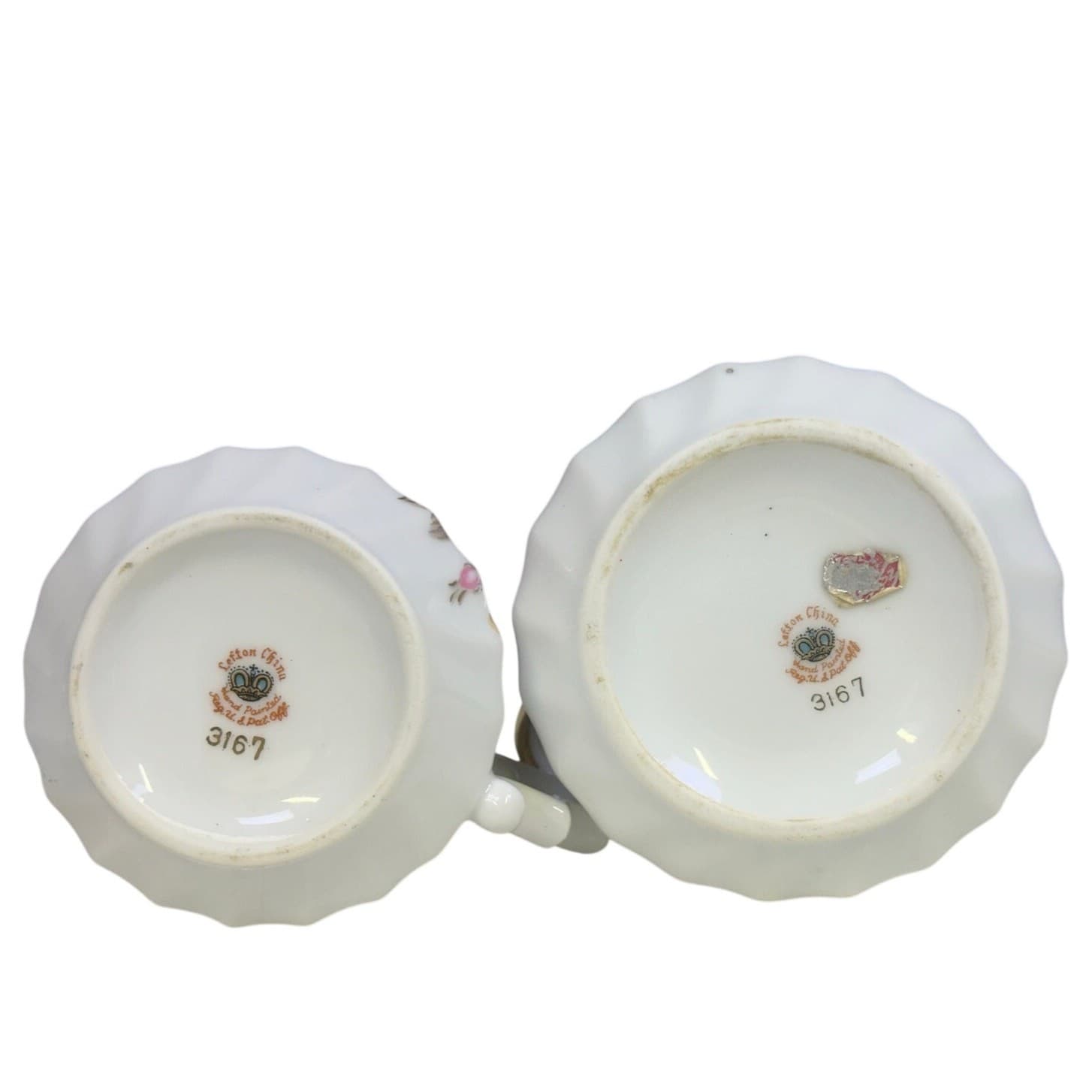 Lefton Retired 'Moss Rose' Cream Pitcher and Sugar Bowl with Lid Set - Thumbnail 8