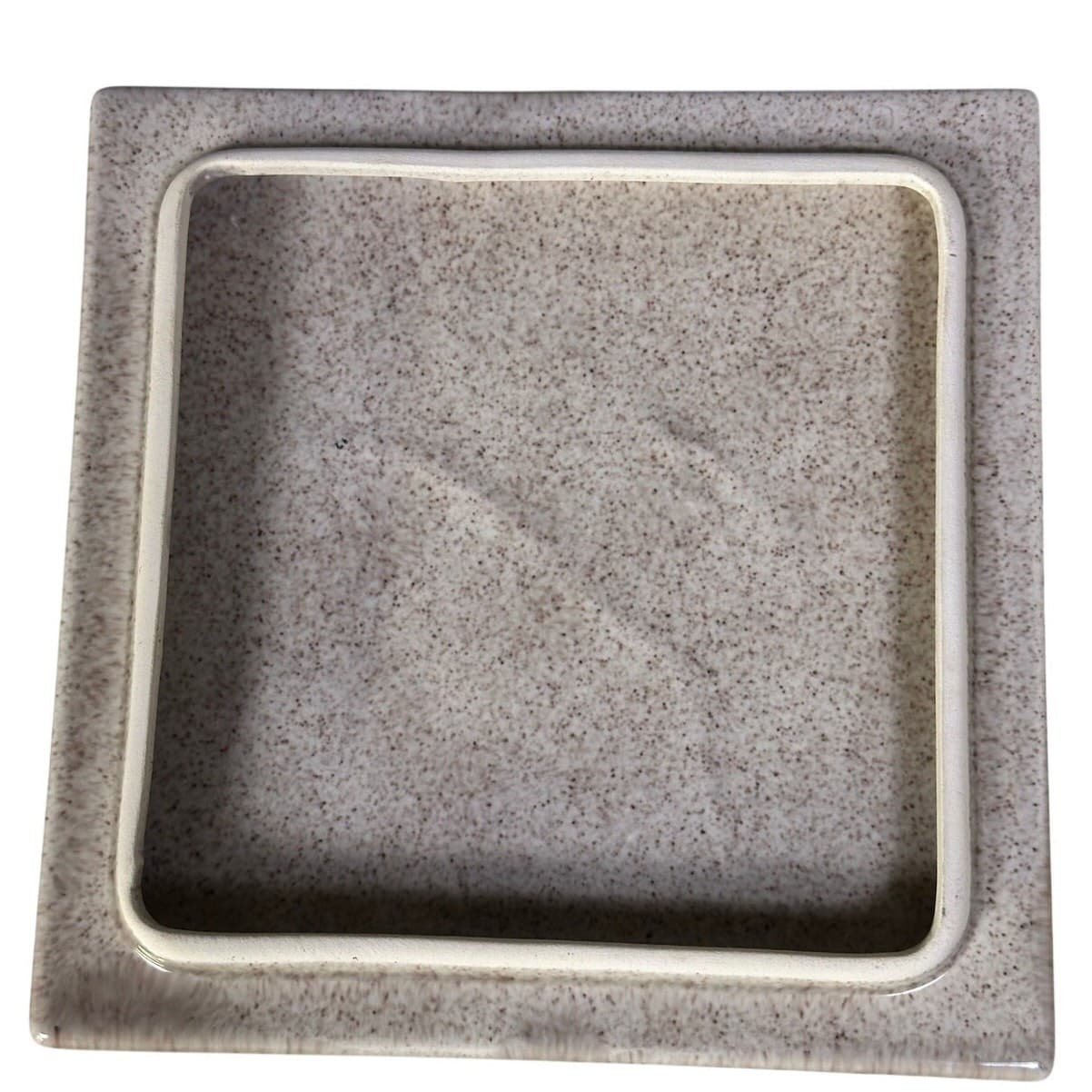 Valley Vista California Pottery 1971 Square Trinket Dish Pink Rose Embellishment - Thumbnail 8