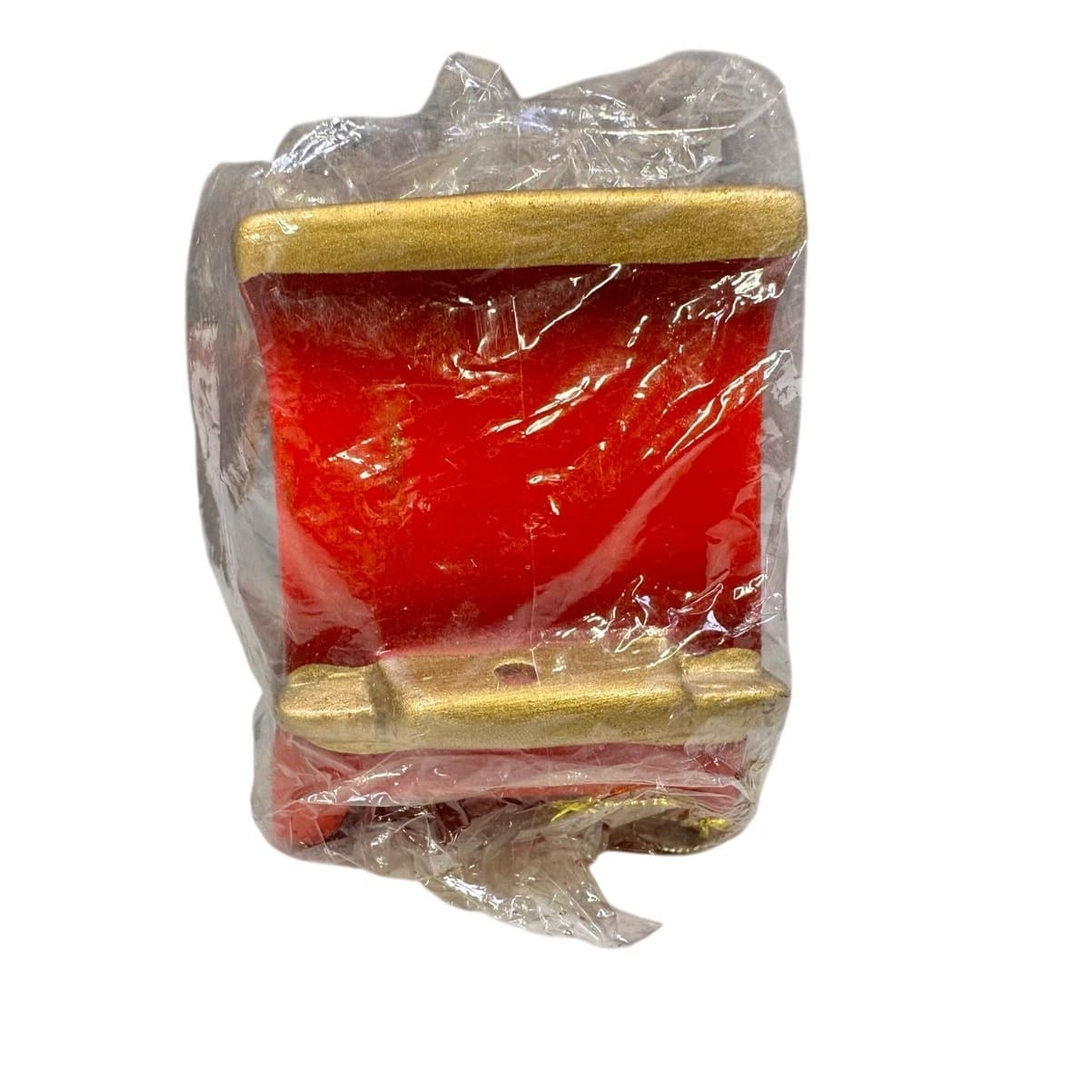 Czech Republic Vintage Ceramic 11" Holiday Red and Gold Decorative Train Display - Thumbnail 5