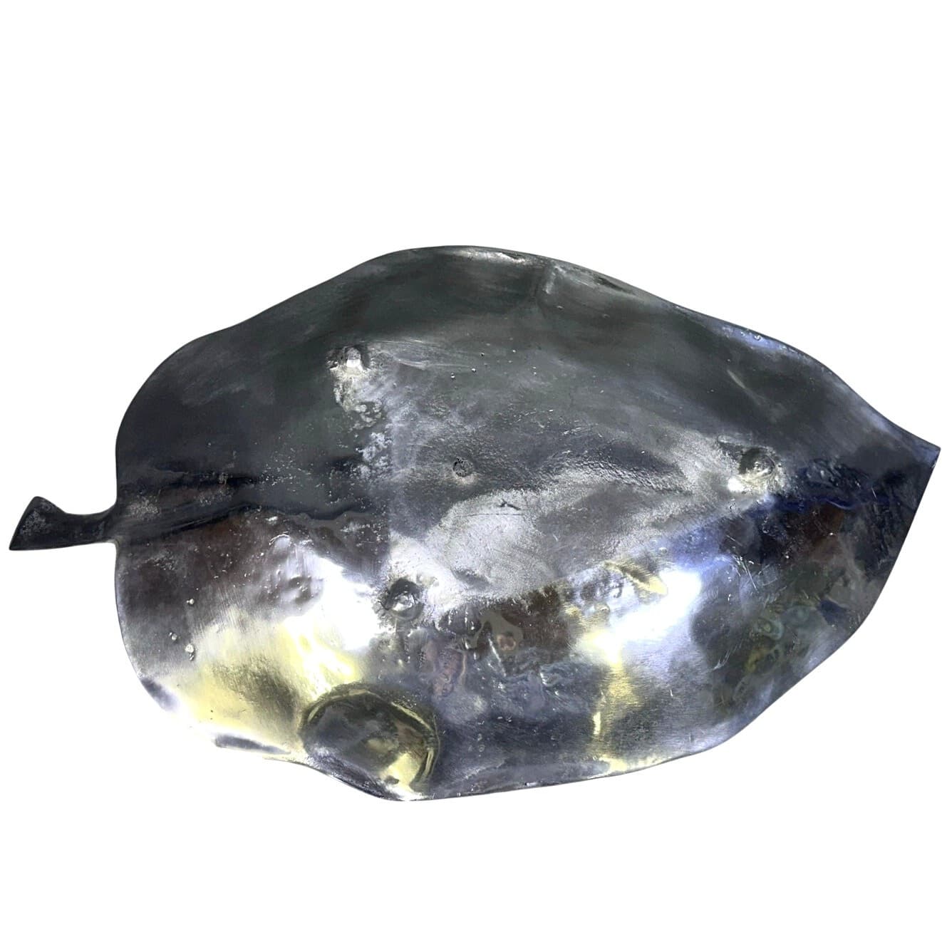 Park Hill Collection Coastal Cottage Collection Catalpa Leaf Large Pewter Tray - Thumbnail 2