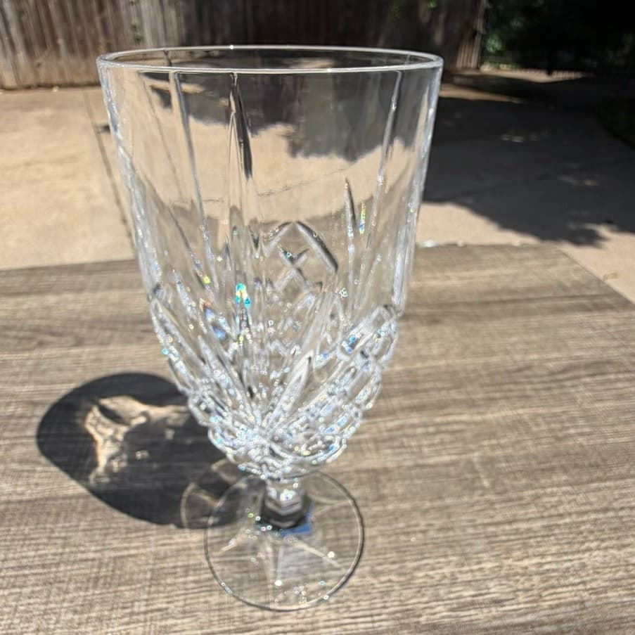 Shannon Godinger Dublin Crystal Footed Iced Tea 7.75" Glasses-Excellent-Set of 6 - Thumbnail 8