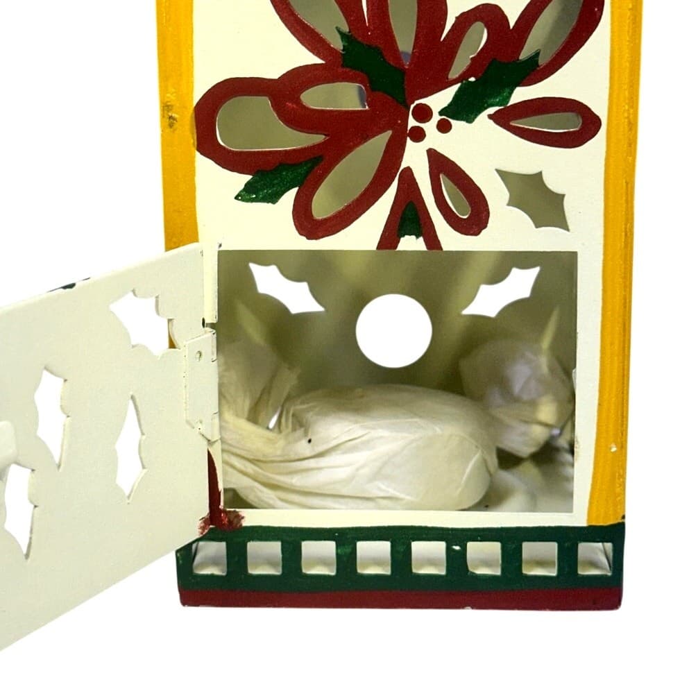 Lenox Winter Greetings 10.5" Metal Bird House Votive Candle Holder-Excellent - Thumbnail 5