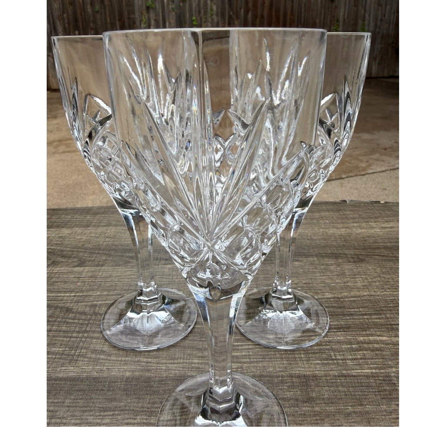 Shannon Godinger Vintage Dublin Crystal Wine Goblets 8" Cut Glasses-Set of 3 - Thumbnail 8