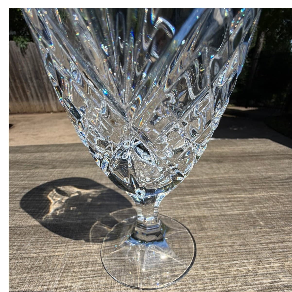 Shannon Godinger Dublin Crystal Footed Iced Tea 7.75" Glasses-Excellent-Set of 6 - Thumbnail 12