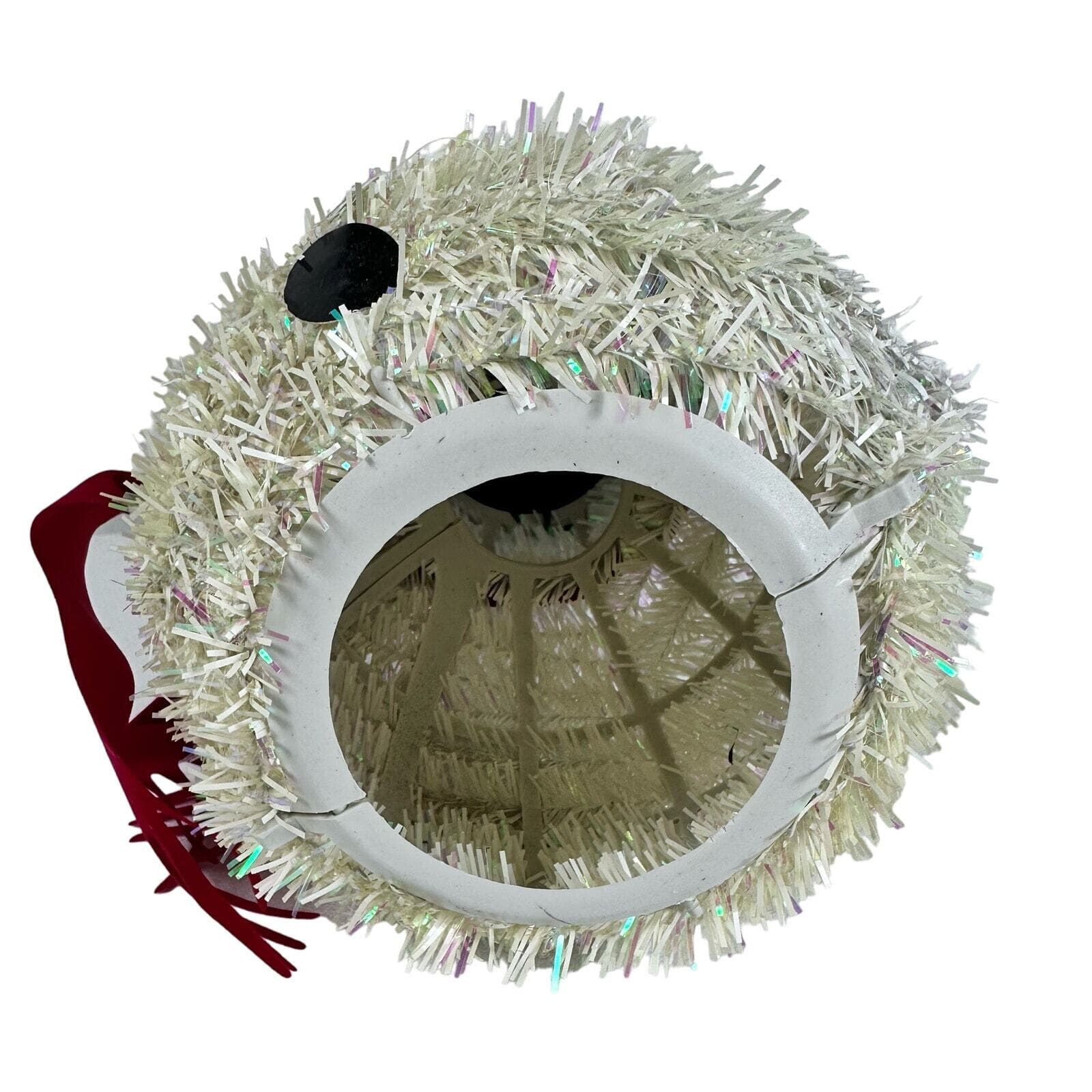 Tinsel Holiday Snowman with Top Hat and Scarf! Excellent Vintage Design!! - Thumbnail 5