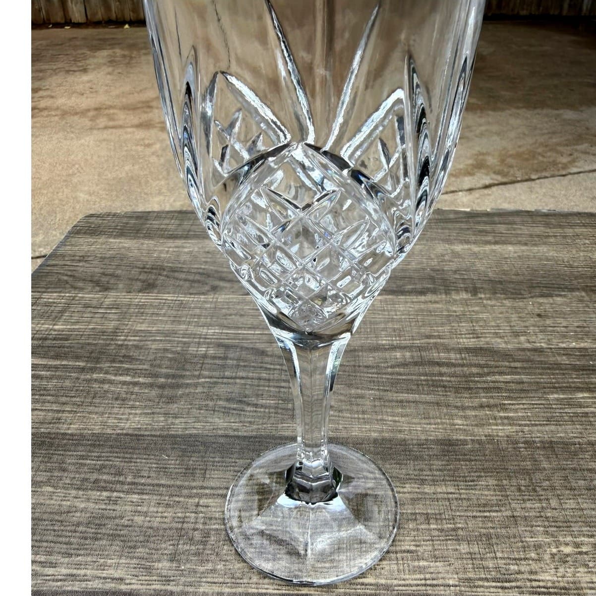 Shannon Godinger Vintage Dublin Crystal Wine Goblets 8" Cut Glasses-Set of 3 - Thumbnail 9