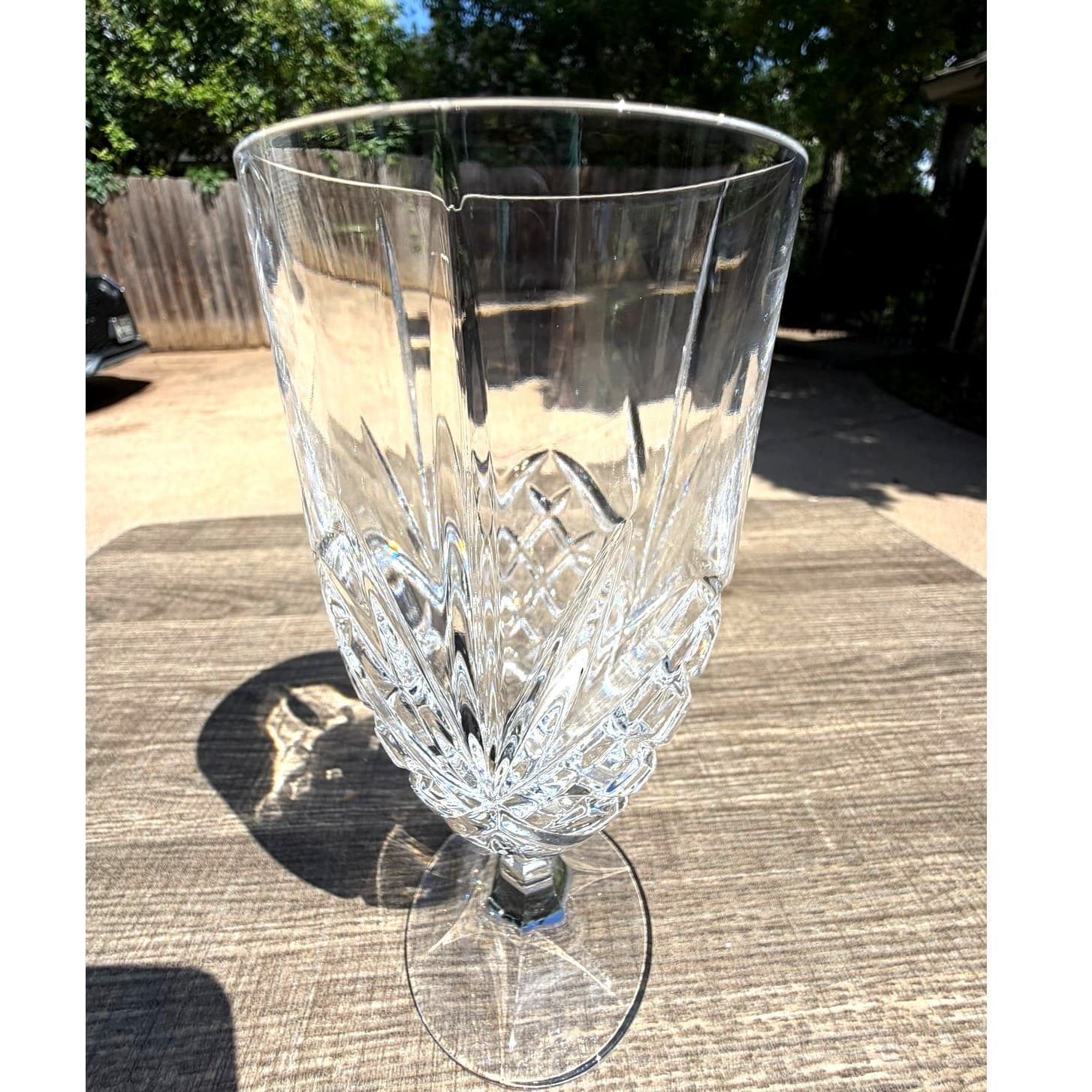 Shannon Godinger Dublin Crystal Footed Iced Tea 7.75" Glasses-Excellent-Set of 6 - Thumbnail 10