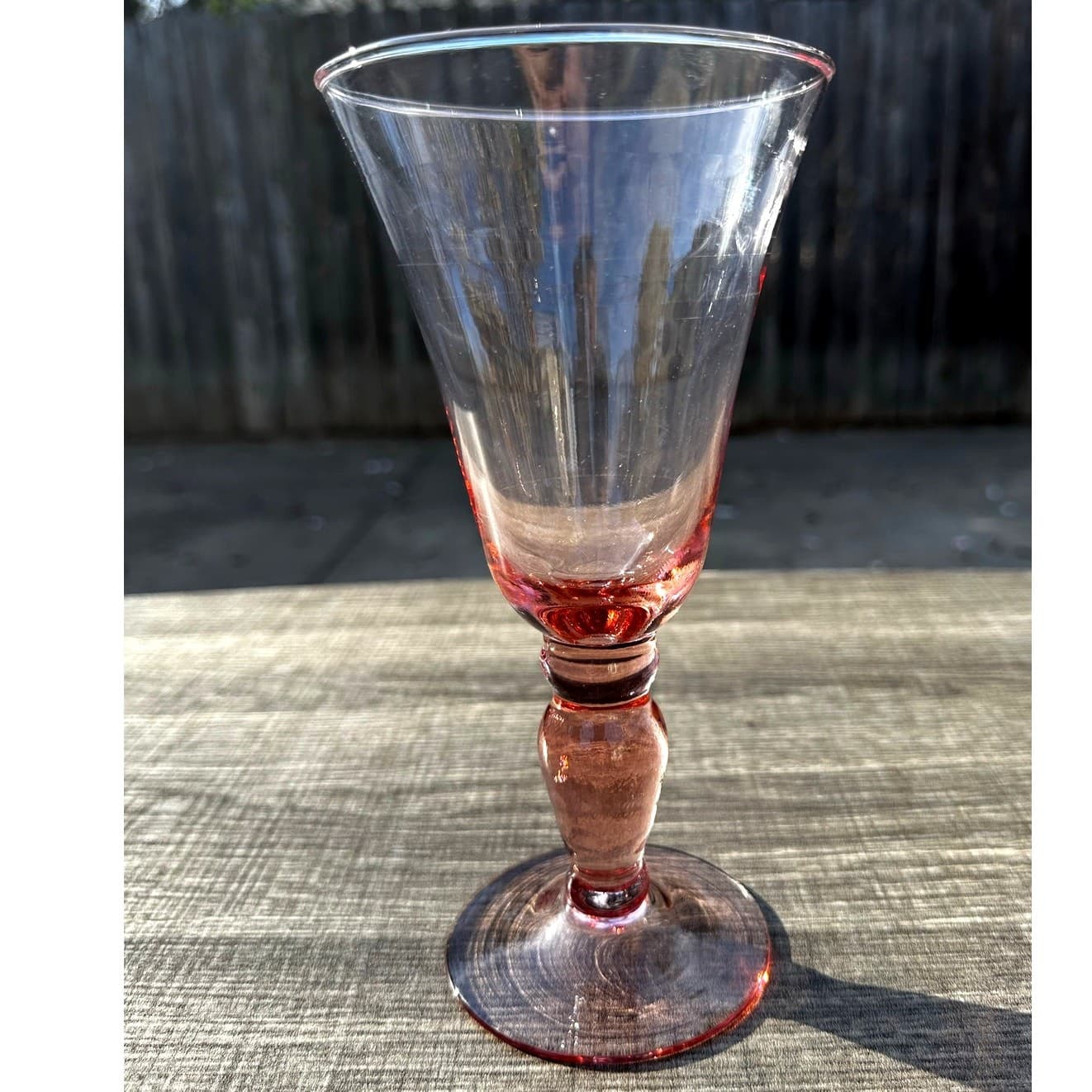 Mikasa Retired 1999 Domain Pink Glass Water Goblets Vintage Rare Set of 4 - Thumbnail 2