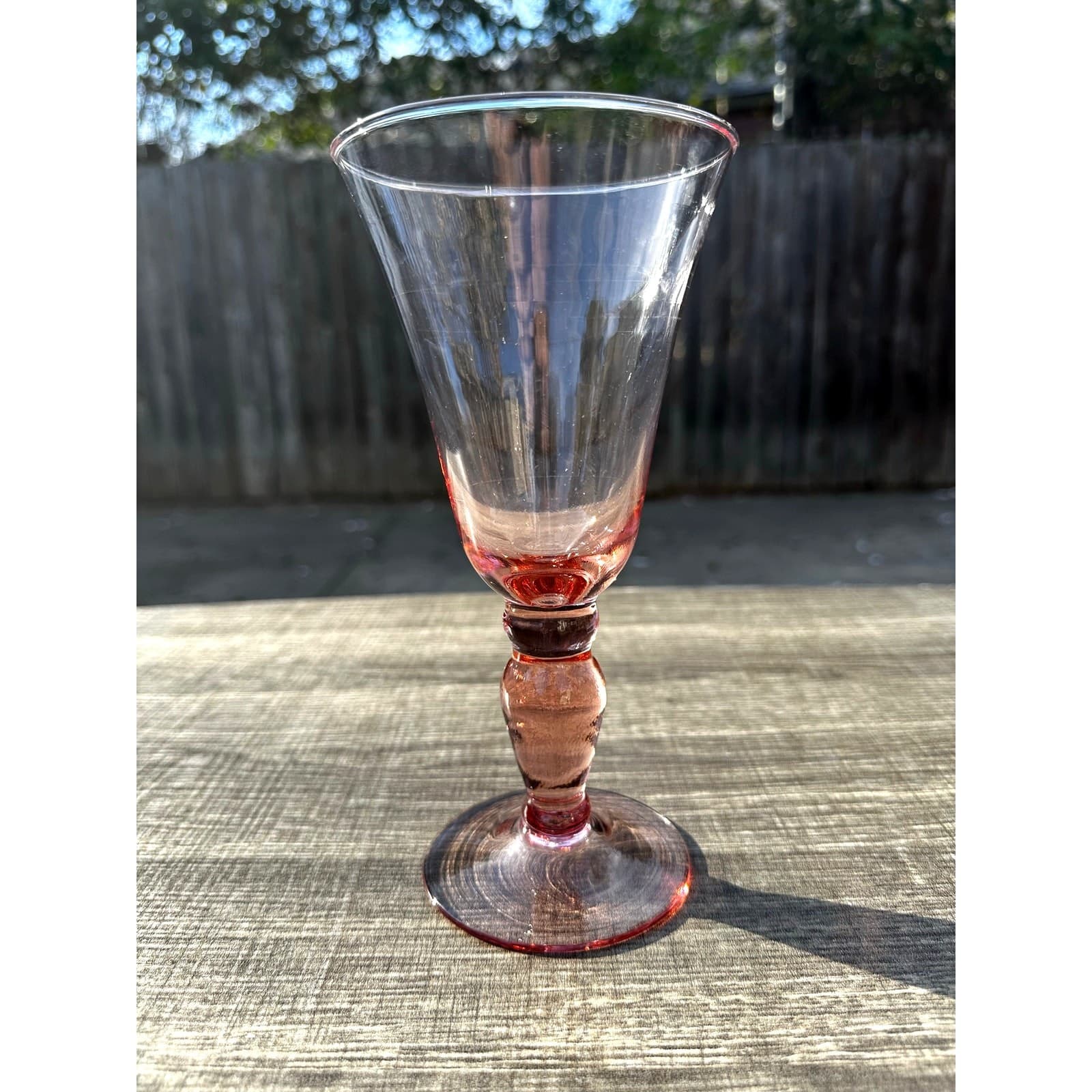 Mikasa Retired 1999 Domain Pink Glass Water Goblets Vintage Rare Set of 4 - Thumbnail 4