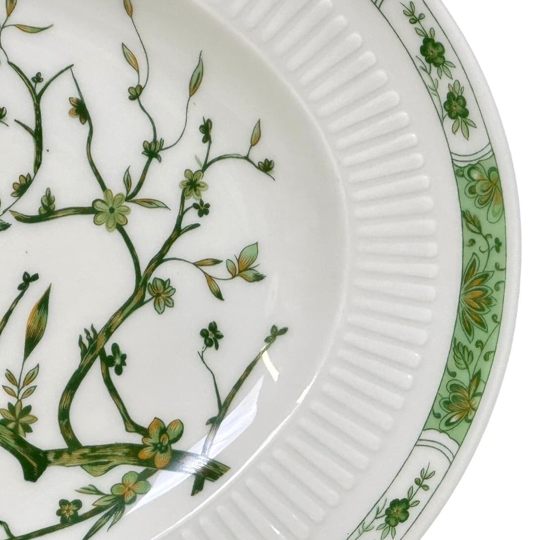 Raynaud Ceralene Limoges Retired 1990 Fleur De Jade Green 16" Oval Platter-Rare - Thumbnail 5