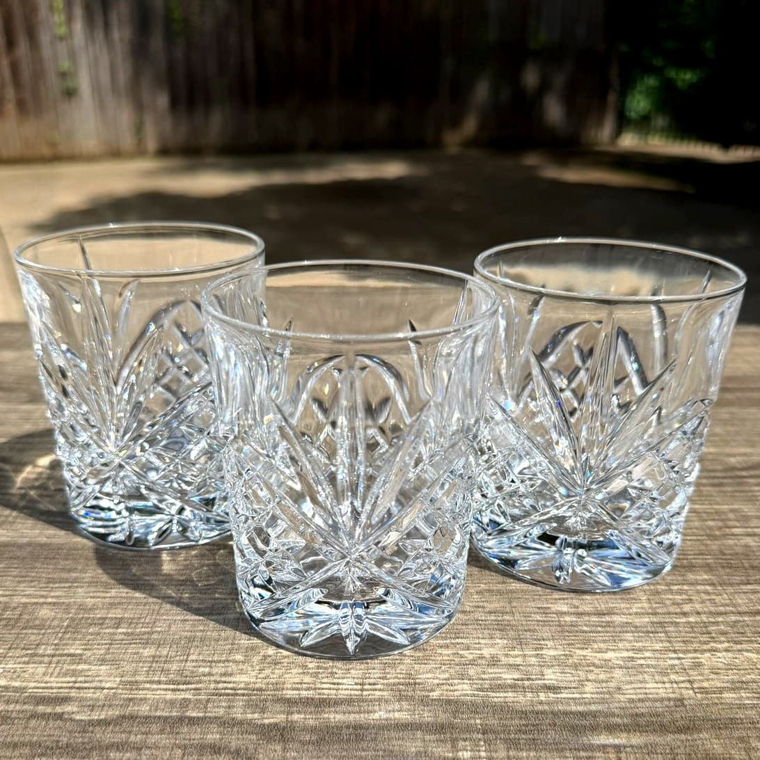 Shannon Godinger Dublin Crystal Double Old Fashioned Glasses 4" Rocks-Set of 3 - Thumbnail 10