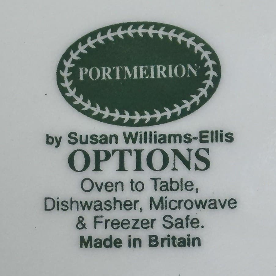 Portmeirion 1998-2006 Retired 'Options' Embossed Smooth Laurel Rim Soup Bowl - Thumbnail 5