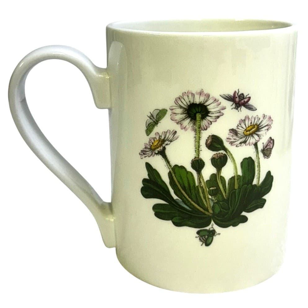 Portmeirion Vintage Botanic Garden England 'Daisy' Back Strap Handle Mug Set 8 - Thumbnail 4