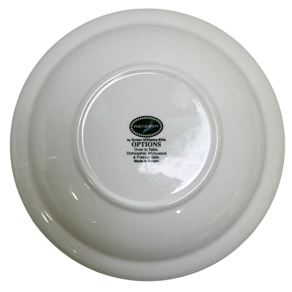 Portmeirion 1998-2006 Retired 'Options' Embossed Smooth Laurel Rim Soup Bowl - Thumbnail 4