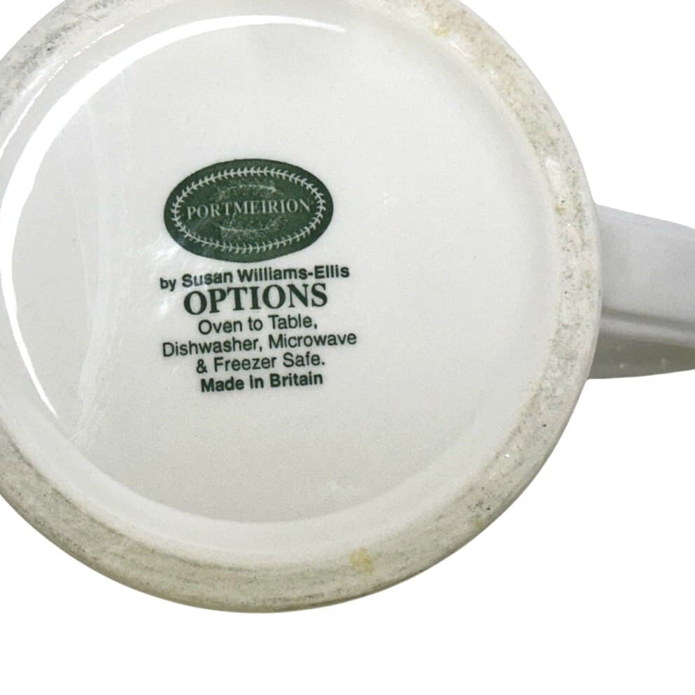 Portmeirion 1998-2006 Retired 'Options' Embossed Smooth Laurel Rim Tankard Cup - Thumbnail 6