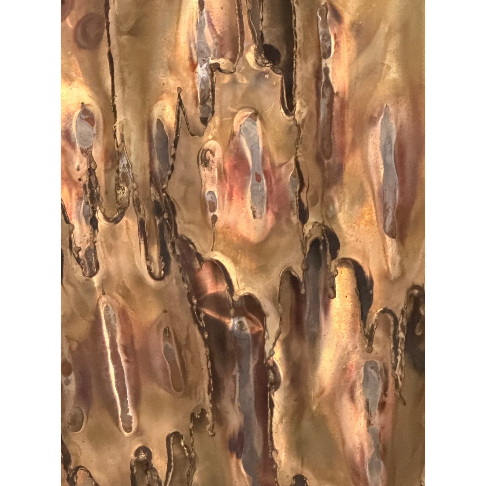 Josef Signed 1973 Brutalist Large Art Copper Metal Welded Wall Sculpture-RARE - Thumbnail 9
