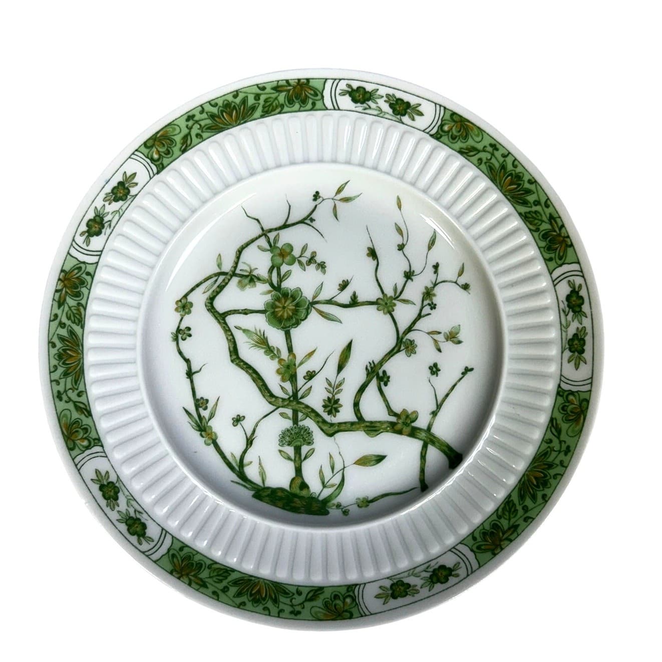 Raynaud Ceralene Limoges Retired 1990 'Fleur De Jade Green' Bread Butter Plate