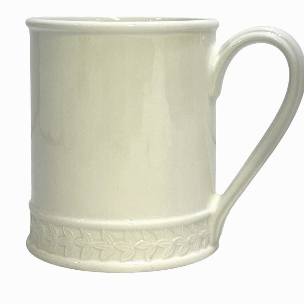 Portmeirion 1998-2006 Retired 'Options' Embossed Smooth Laurel Rim Tankard Cup