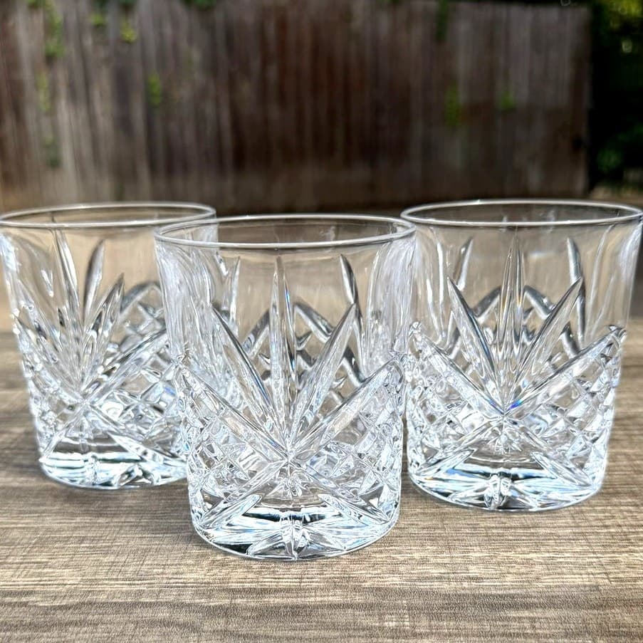 Shannon Godinger Dublin Crystal Double Old Fashioned Glasses 4" Rocks-Set of 3 - Thumbnail 11