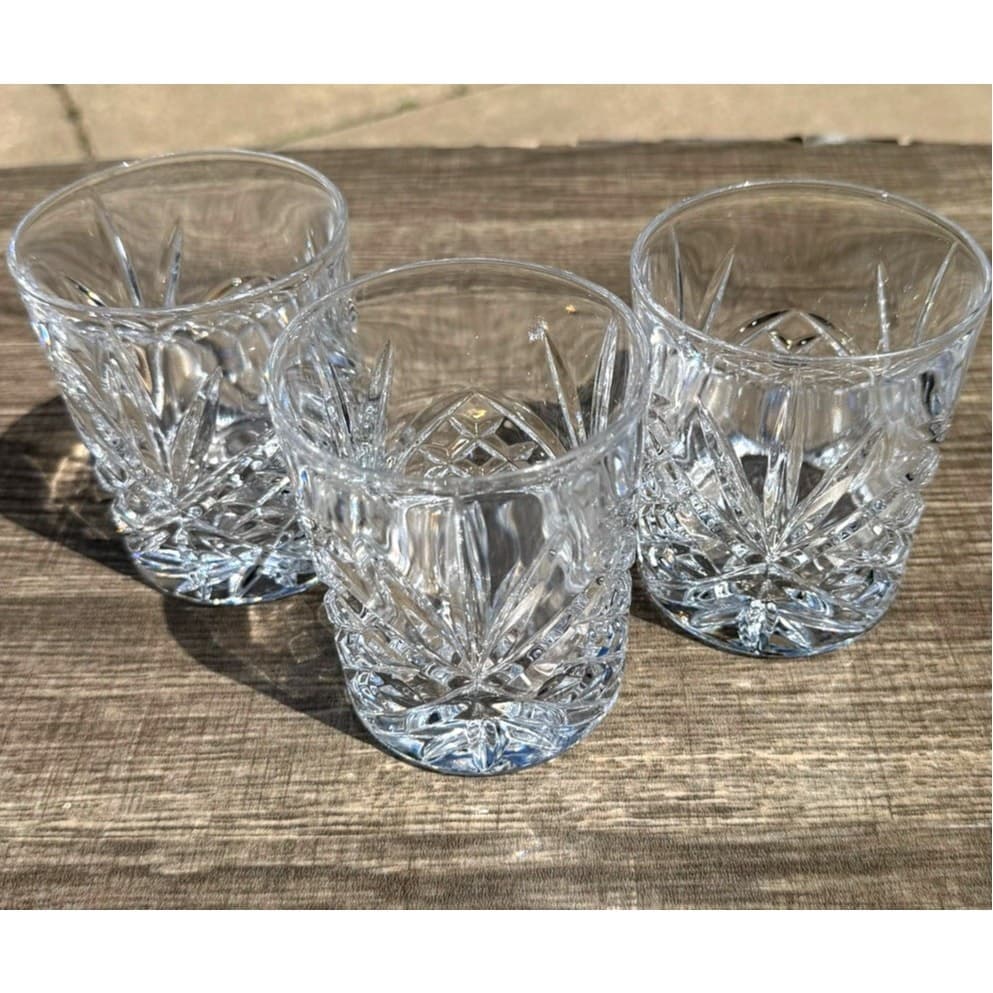 Shannon Godinger Dublin Crystal Double Old Fashioned Glasses 4" Rocks-Set of 3 - Thumbnail 2