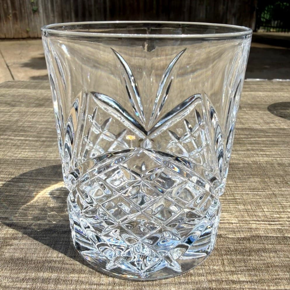 Shannon Godinger Dublin Crystal Double Old Fashioned Glasses 4" Rocks-Set of 3 - Thumbnail 9