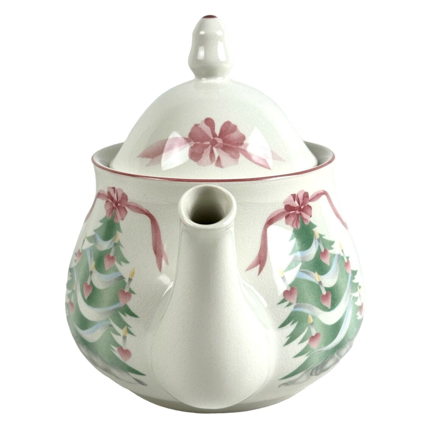 Sango Home for Christmas 1989 Korea Gold Mark #3321 Teapot Excellent! - Thumbnail 4