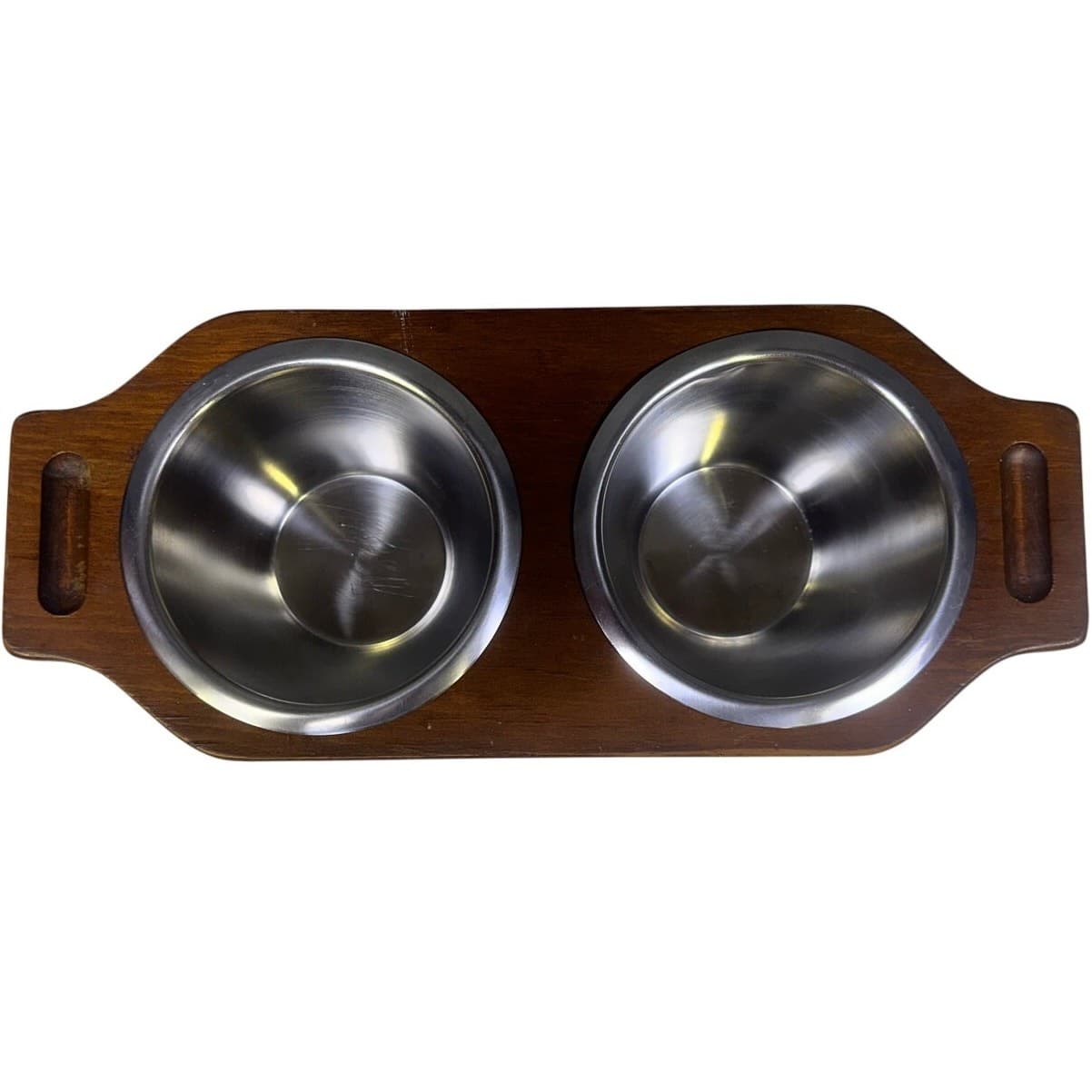 Norway Standing Dog Dish Holder w/ Aluminum Bowls - Thumbnail 3
