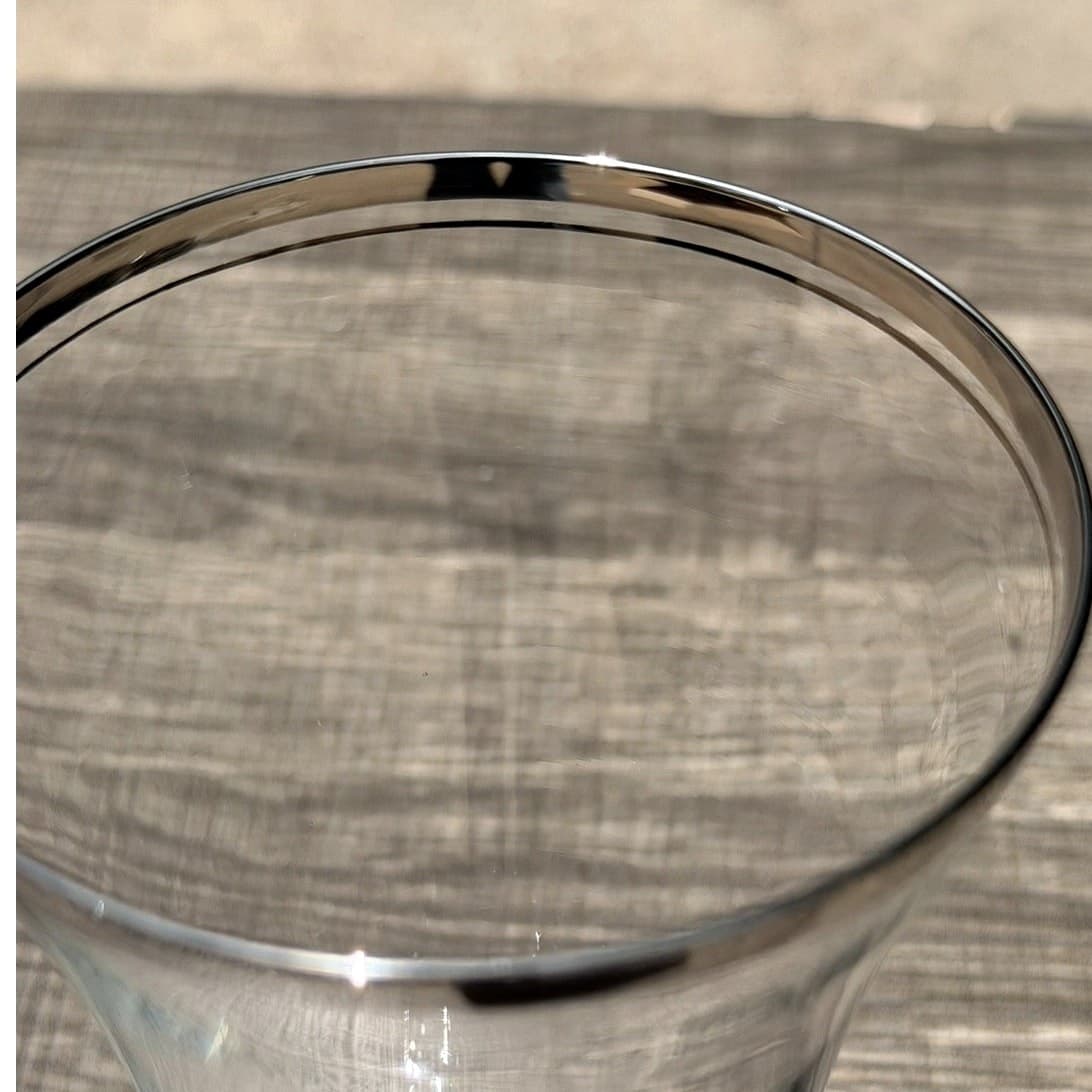Glastonbury 'Lotus' Vintage 7" Iced Tea Glasses-Platinum Rim+Accent-Set of 8 - Thumbnail 7