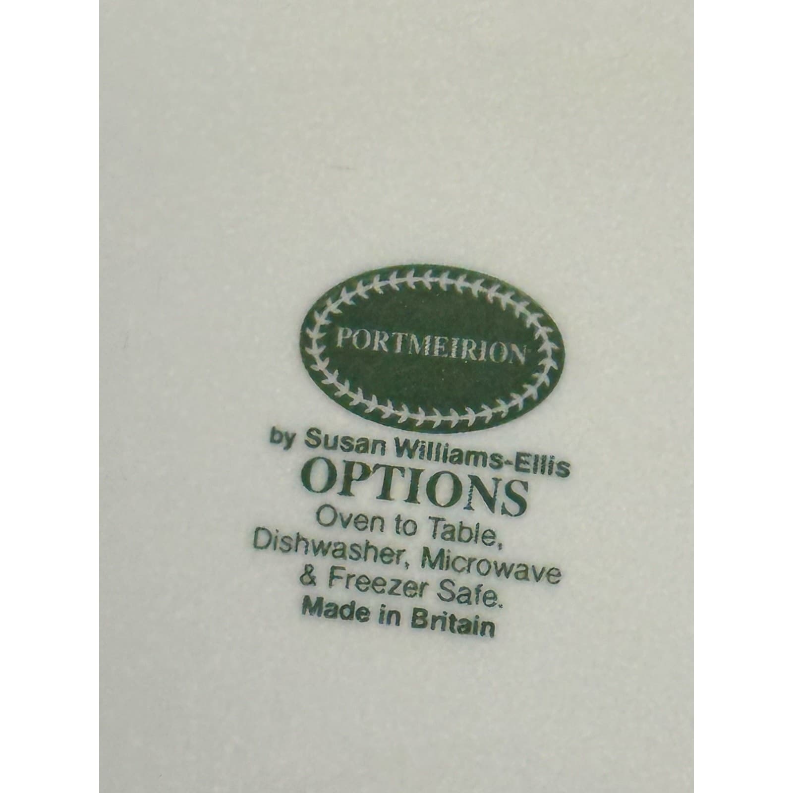 Portmeirion 1998-2006 Retired 'Options' Embossed Smooth Laurel Rim Dinner Plate - Thumbnail 5