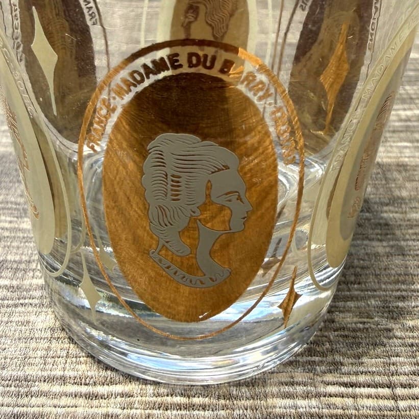 Gold Accented Mid-Century Women of Royalty Whiskey Rocks Cocktail Glass-Set of 6 - Thumbnail 14