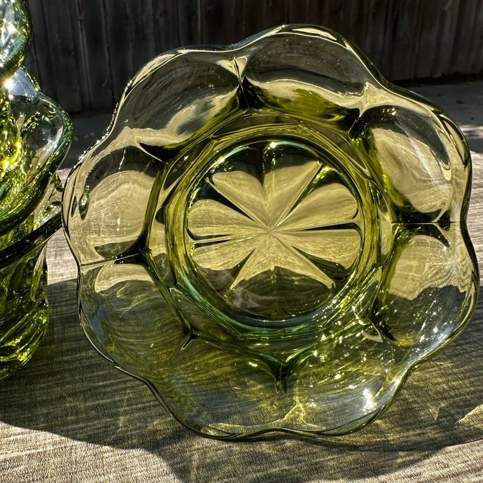 Fostoria Retired 1963-1982 'Argus Green' 4.75" Fruit/Dessert Bowls-Set of 4 - Thumbnail 6