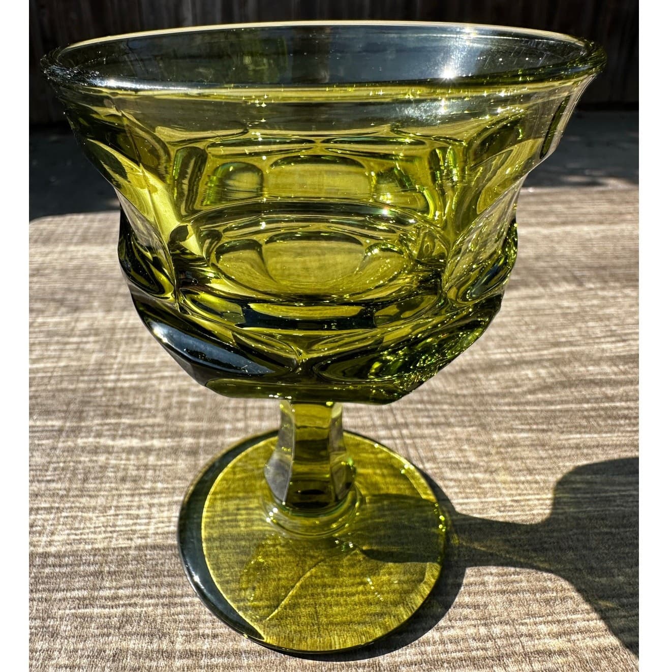 Fostoria Retired 1963-1982 'Argus Green' 5 1/8" Champagne/Sherbet-Set of 4 - Thumbnail 5