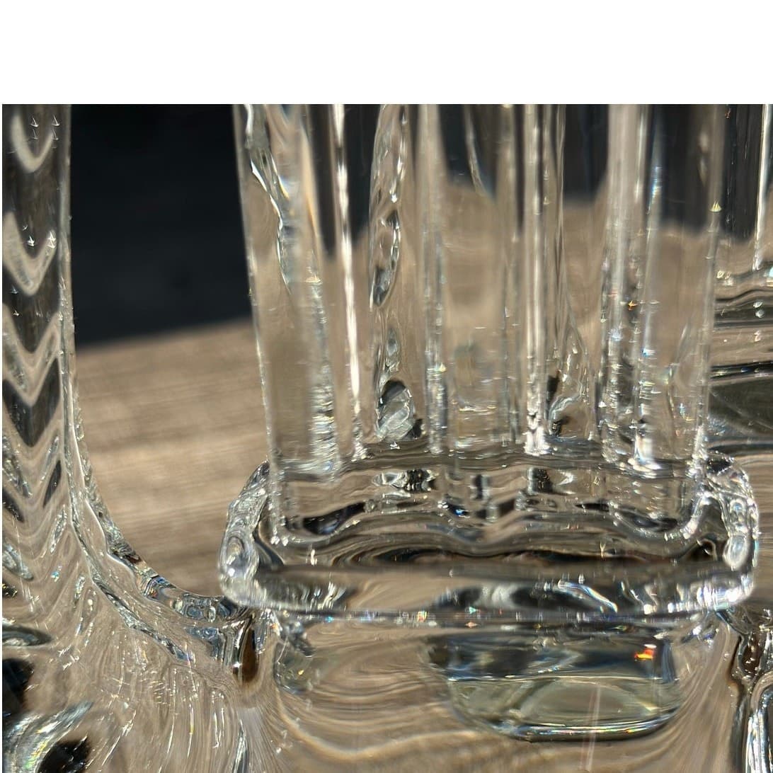 Fostoria Retired Vintage 1941-1958 Pair of Lyre Crystal Harp Design Bookends - Thumbnail 6