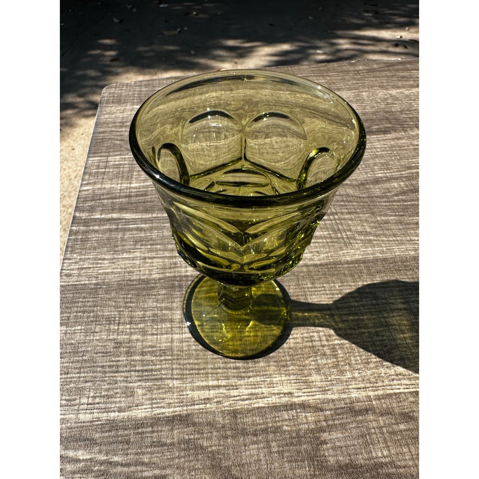 Fostoria Retired 1963-1982 'Argus Green' 5 1/8" Champagne/Sherbet-Set of 4 - Thumbnail 4