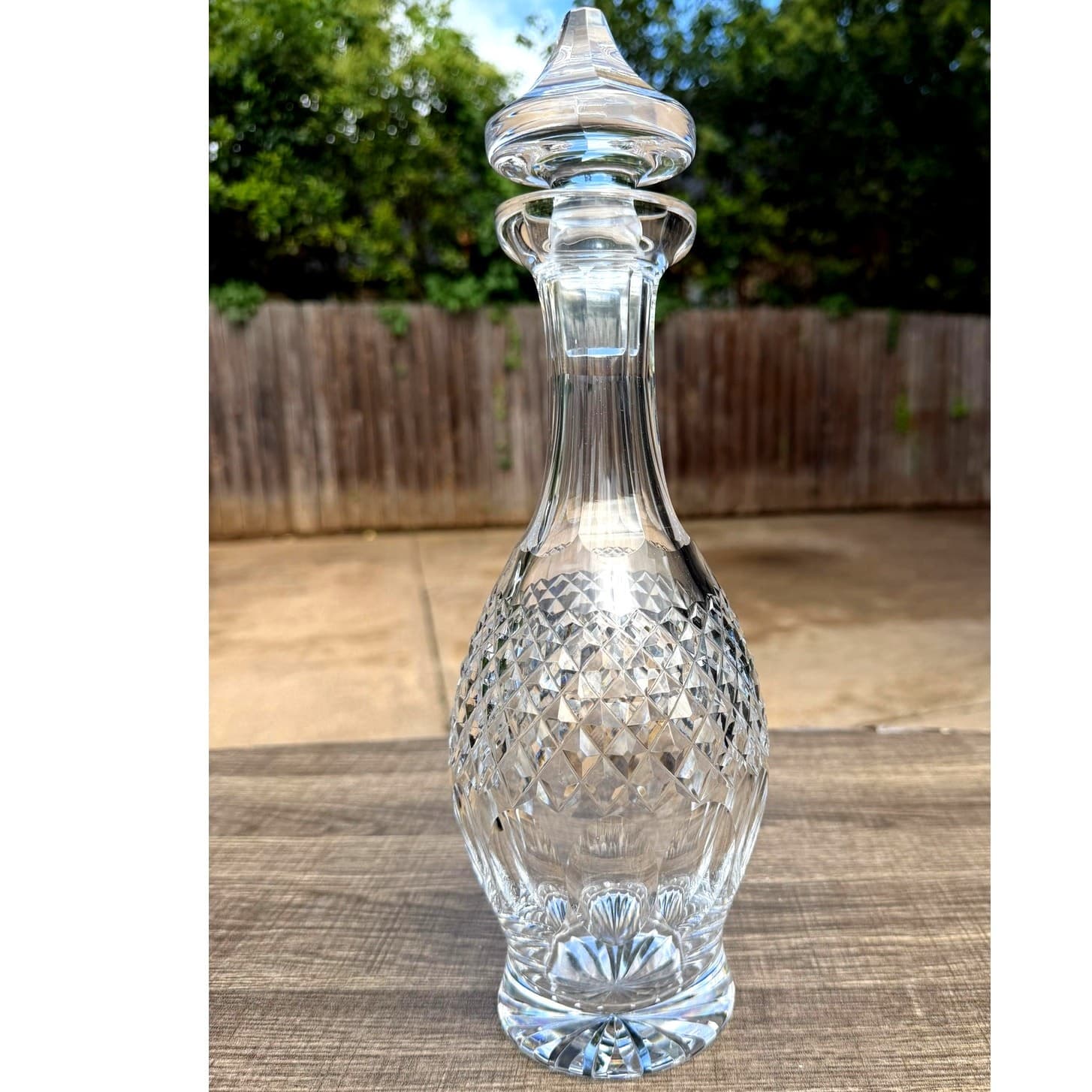 Waterford Crystal Colleen Short Stem Cut Signed Vintage Decanter/Stopper Ireland