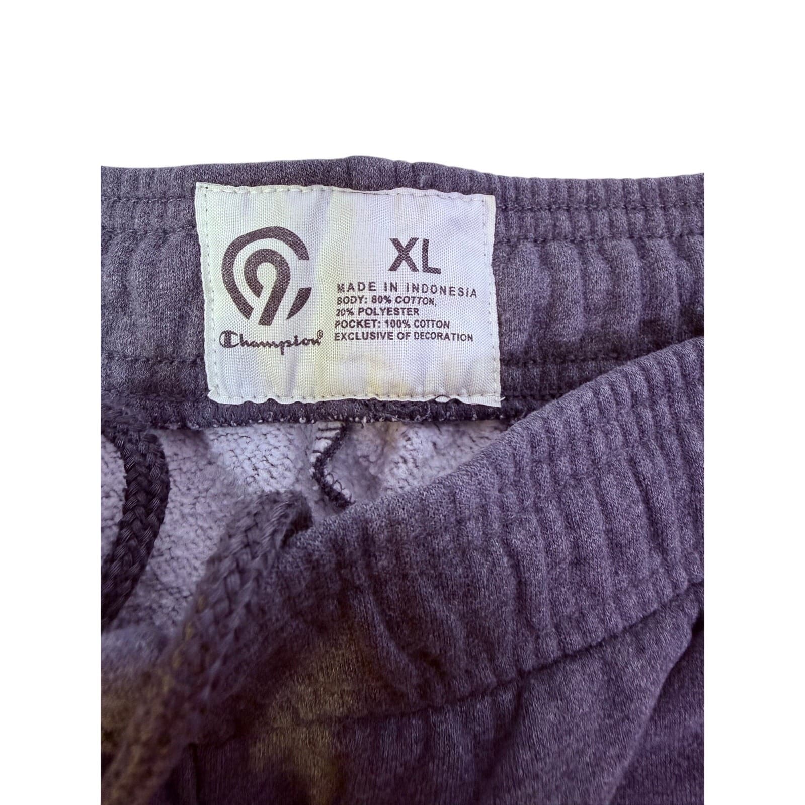Champion Men's Gray Cotton Sweat / Leisure Pants XL - Thumbnail 2