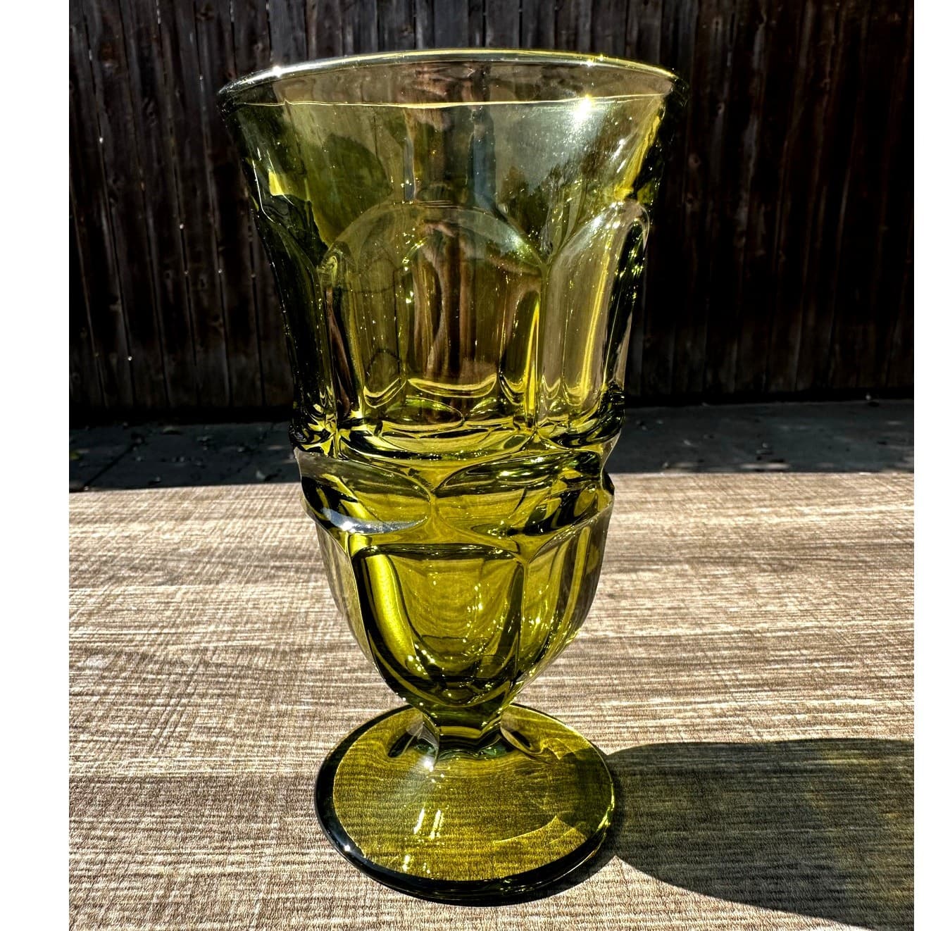 Fostoria Retired 1963-1982 'Argus Green' 6 5/8" Iced Tea Goblets-Set of 6 - Thumbnail 2