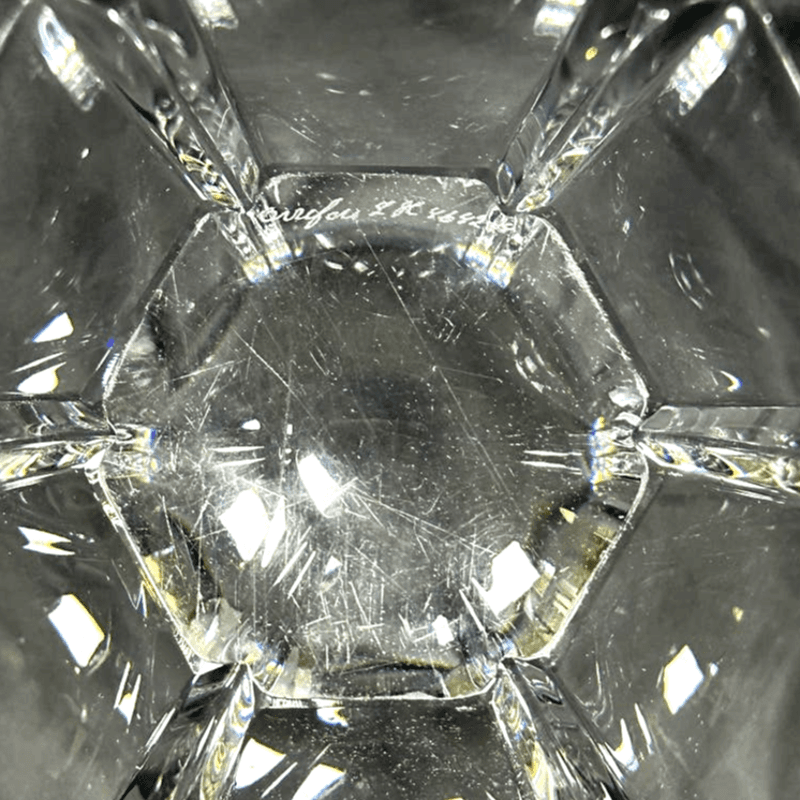 ORREFORS Sweden Crystal Orion Lars Hellsten Bowl Signed Vintage 1980's-10.25" - Thumbnail 6