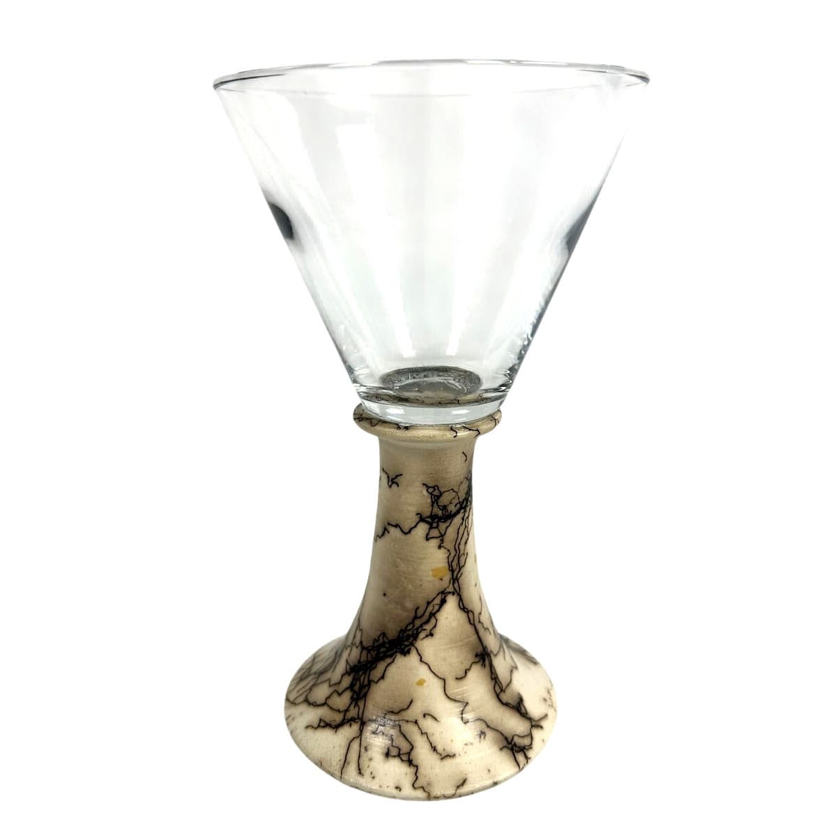 Native American Horse Hair Raku Pottery Goblet-Stunning! - Thumbnail 3