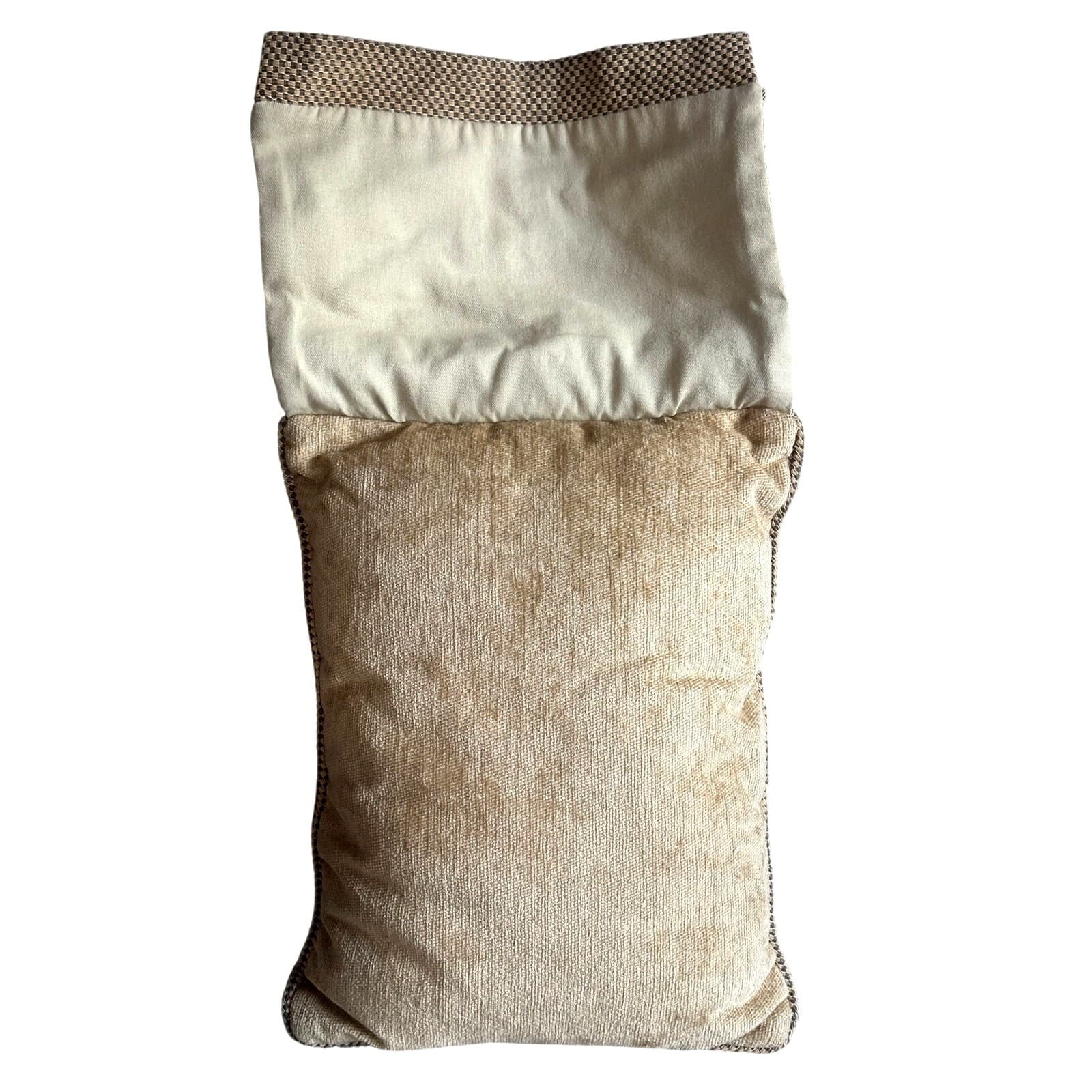 Tapestry Corded Envelope Design 17x12 Rectangular Tan Unique Accent/Throw Pillow - Thumbnail 4