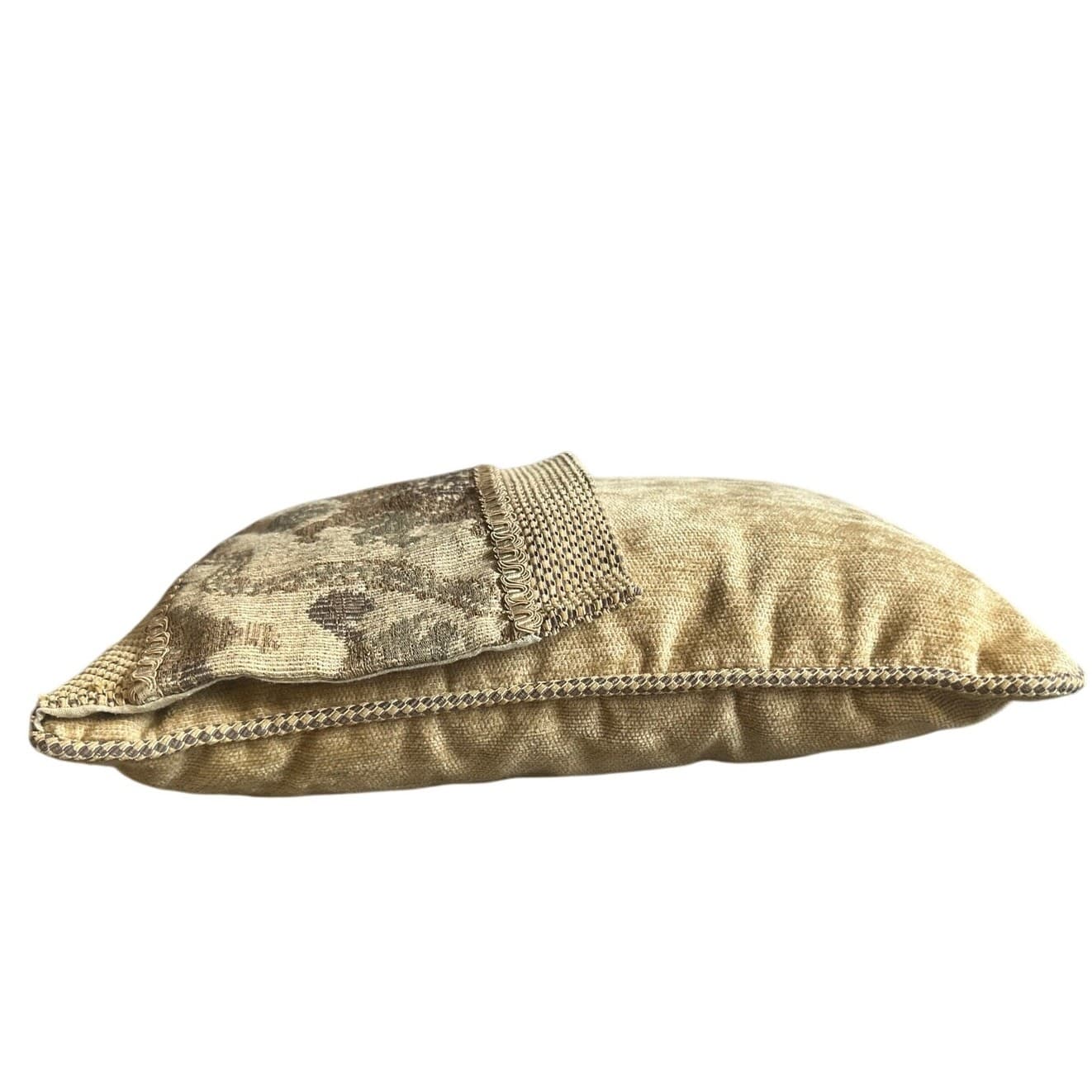 Tapestry Corded Envelope Design 17x12 Rectangular Tan Unique Accent/Throw Pillow - Thumbnail 2