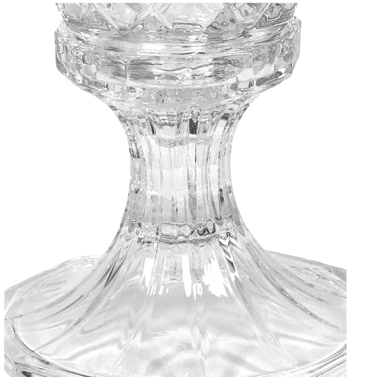 DePlomb Heavy 24% Lead Crystal 12" Hurricane Globe Glass Candle Holder! - Thumbnail 3