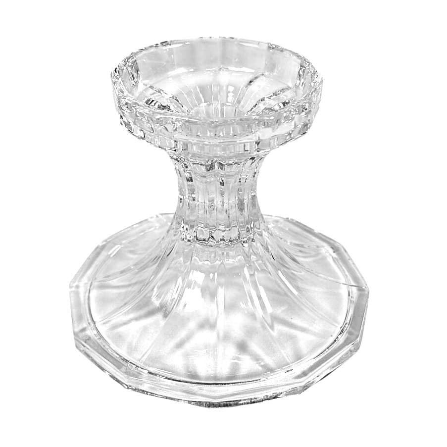 DePlomb Heavy 24% Lead Crystal 12" Hurricane Globe Glass Candle Holder! - Thumbnail 5