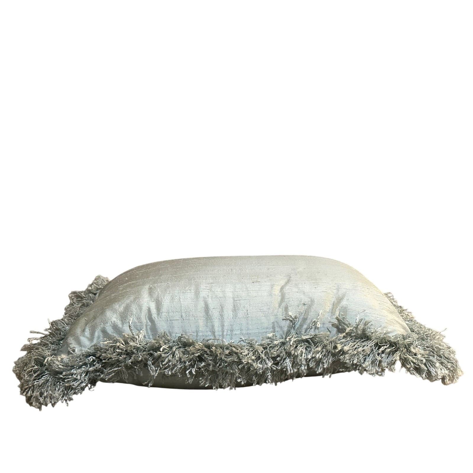 Newport Rectangular 17x12 Light Green Patterned Fringed Edge Throw Pillow Set-2 - Thumbnail 2